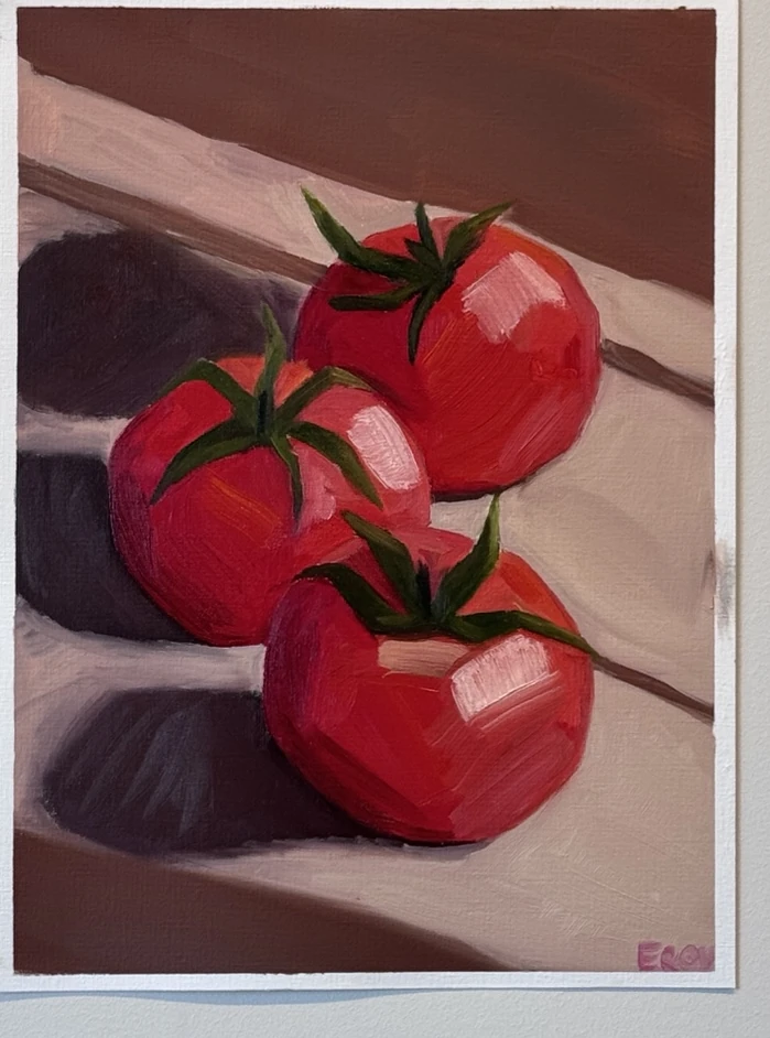 Tomatoes — painting by Varvara Erov