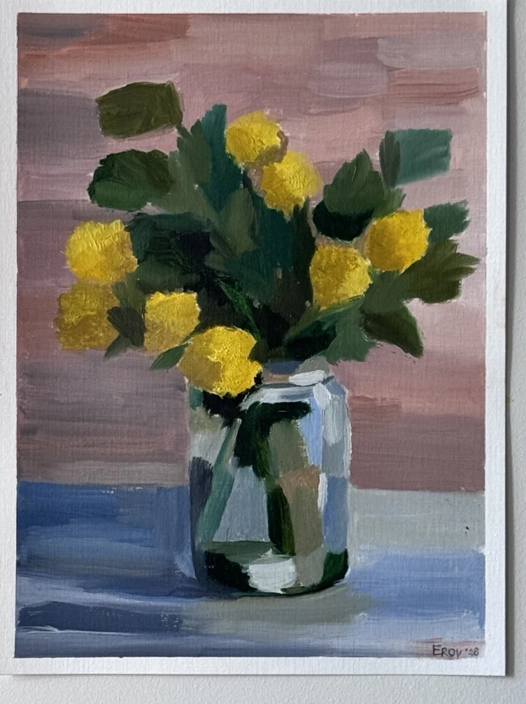 Marigolds — painting by Varvara Erov